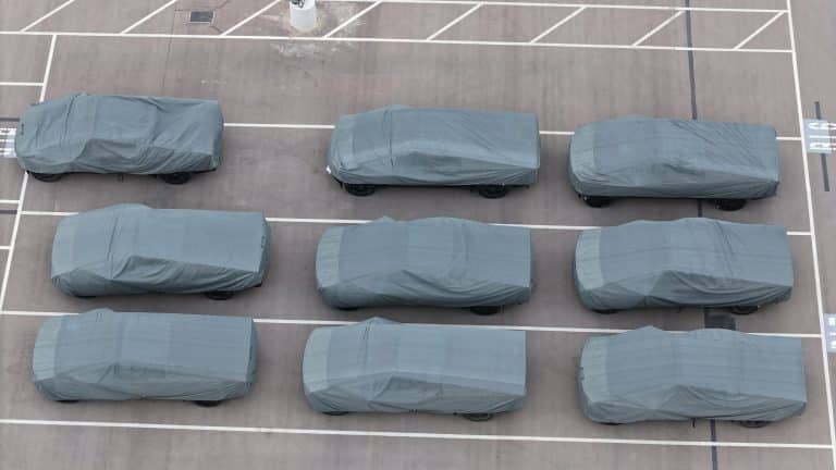 Tesla Cybertrucks Departing Giga Texas in Flocks