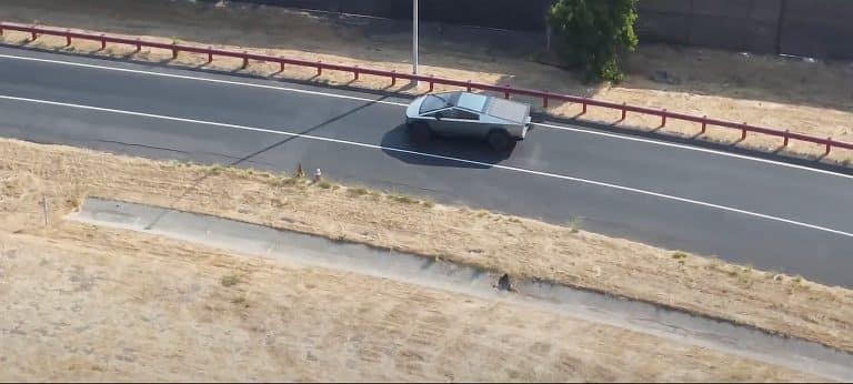 Tesla Cybertruck takes to the Fremont Test Track for a spin