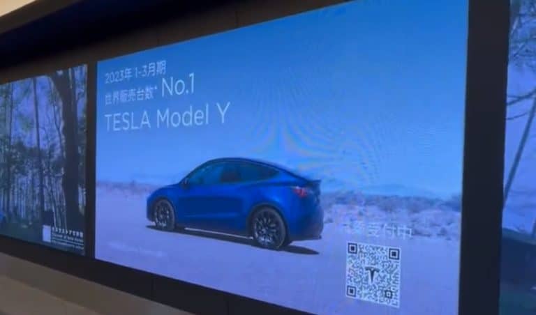 Tesla advertisements spotted in an airport in Japan
