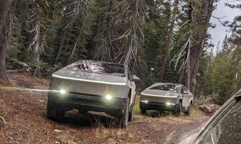 Muddy Tesla Cybertruck Pair Spotted Off-Roading in Tahoe National Forest