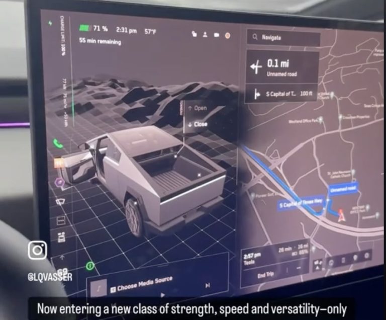 Close-Up Look at Tesla Cybertruck Interior, UI, and Tonneau Cover Ahead of Deliveries