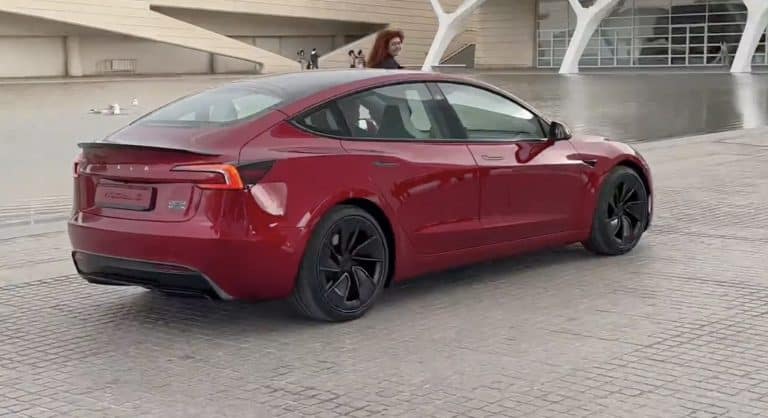 Upgraded Tesla Model 3 Performance with Prominent Ludicrous Badge Spotted in Full Glory