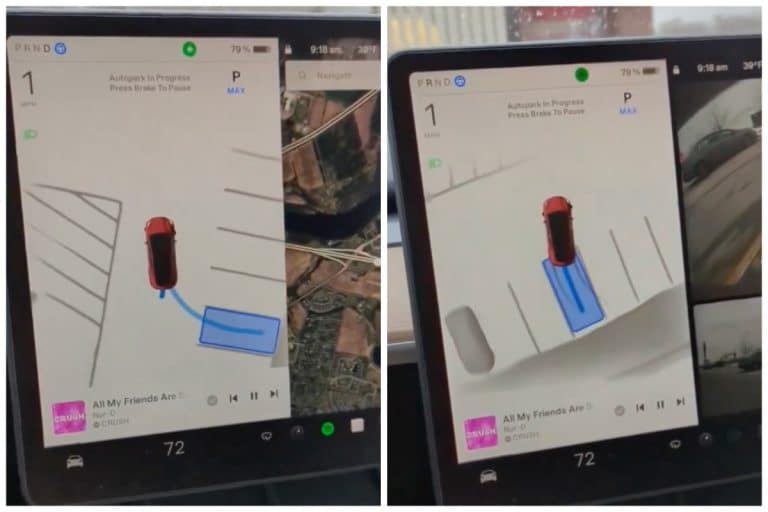 Witness Tesla Autopark Skillfully and Confidently Maneuver into a Parking Space