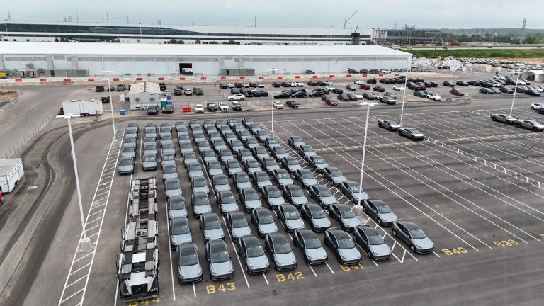 Tesla Giga Texas Bustling with Quicksilver Model Y and Cybertruck Units