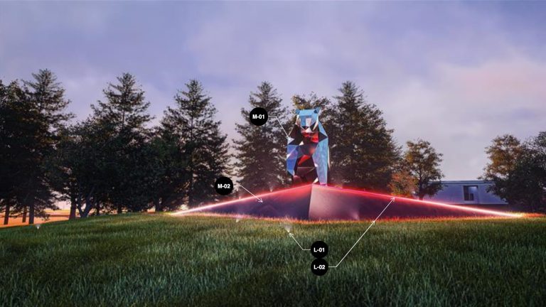 A Bold Tribute: Tesla’s Cybertruck-Inspired Bear Sculpture