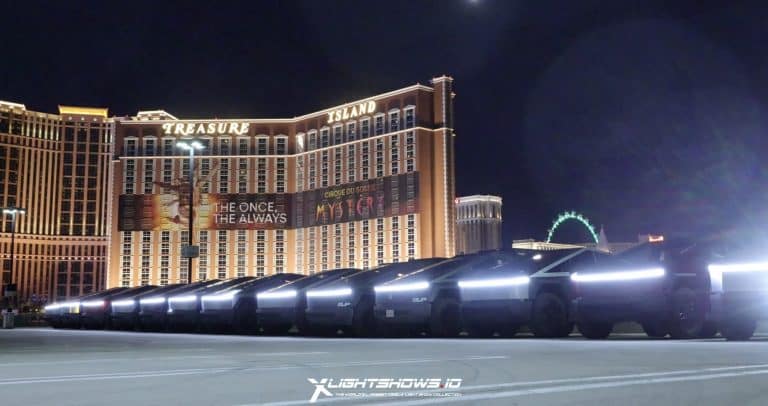 Illuminating the Future: Tesla’s Cybertruck Light Show in Las Vegas