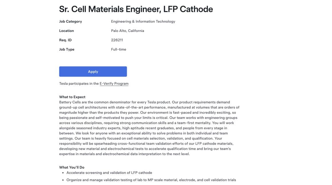 Tesla's Strategic Shift to InHouse LFP Battery Production What It
