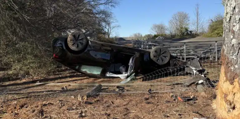 Tesla’s Full Self-Driving System Causes Crash After Veering Off Road and Flipping Vehicle