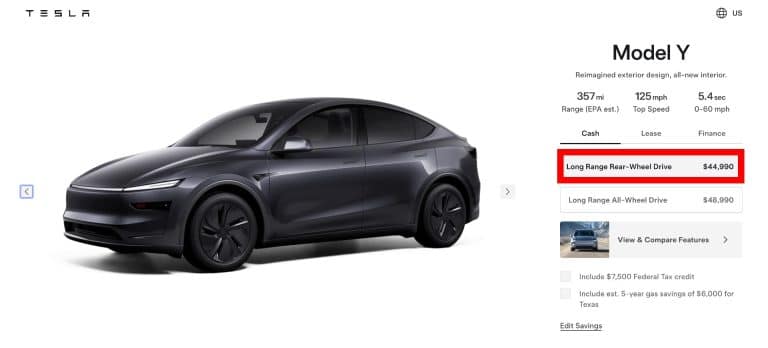 Tesla Rolls Out Its Lowest-Cost Model Y Variant
