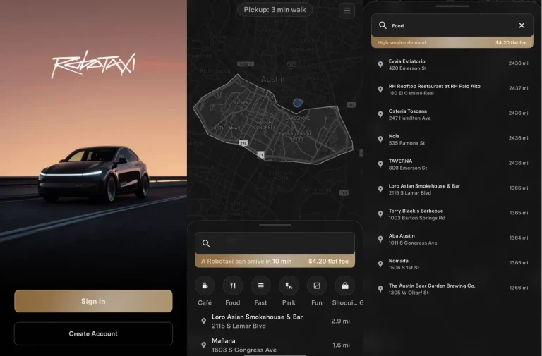 Inside Tesla’s Robotaxi App: Features, Design, and First Impressions