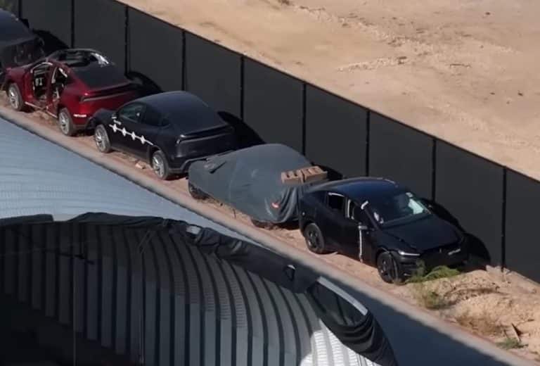 Smaller Tesla Prototype Spotted Undergoing Crash Testing at Giga Texas