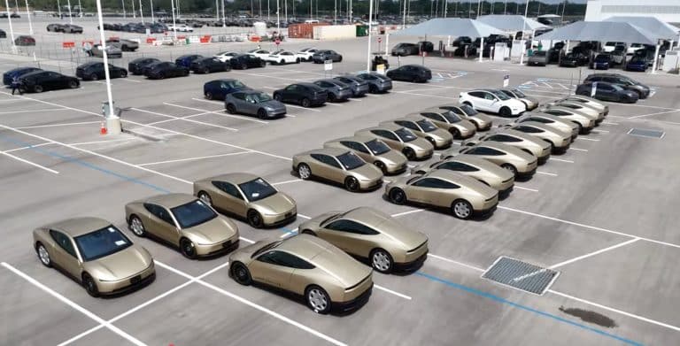 Tesla Cybercab Fleet Masses at Giga Texas: Drone Footage Reveals Crash Testing Ramp-Up and Production Surge